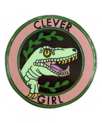 Clever Girl enamel pin by...